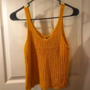 cropped mustard yellow tank M